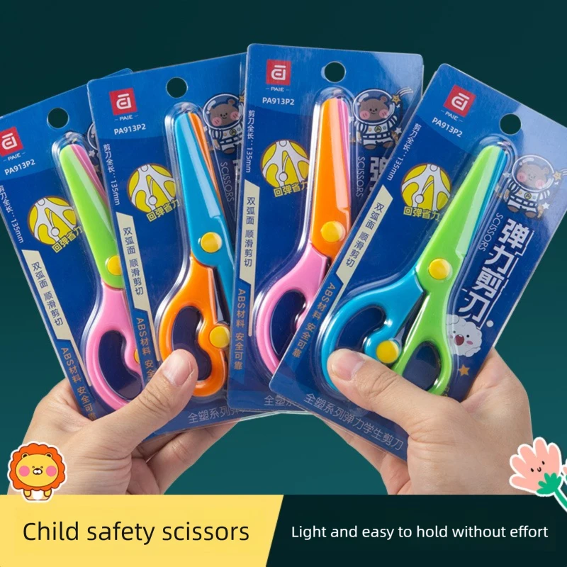 Kids Safety Scissors Round Tip Cartoon Plastic Spring-Loaded Toddler Scissors Kindergarten DIY Art Craft Paper Cutting School
Kids Safety Scissors Round Tip Cartoon Plastic Spring-Loaded Toddler Scissors Kindergarten DIY Art Craft Paper Cutting School