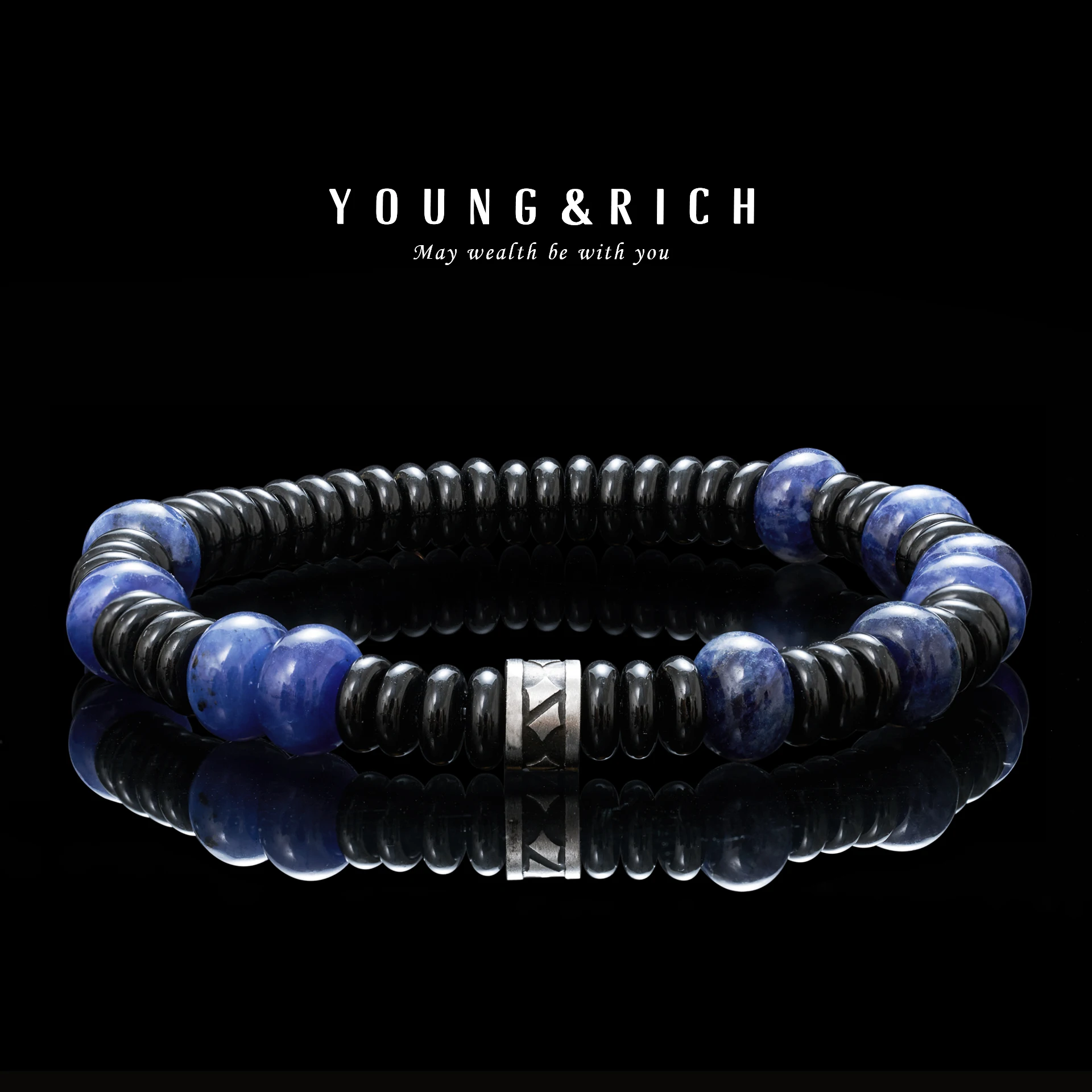 YOUNG&RICH Men's Blue & Black Heishi Bracelet, Retro Gothic Stretch Jewelry Gift for Boyfriend
YOUNG&RICH Men's Blue & Black Heishi Bracelet, Retro Gothic Stretch Jewelry Gift for Boyfriend
