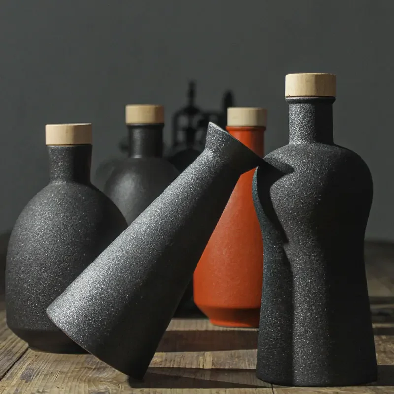 Vintage Ceramics Wine Pot Chinese-Style Wine sealed jar Portable Black & Red Archaized Bottle Household Decorative Cup for Wine
Vintage Ceramics Wine Pot Chinese-Style Wine sealed jar Portable Black & Red Archaized Bottle Household Decorative Cup for Wine