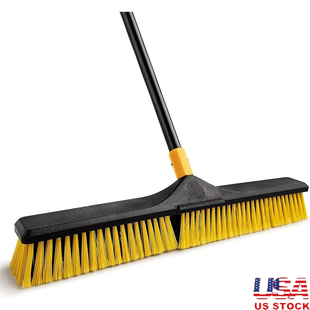 24-дюймовая сверхмощная метла с жесткой щетиной и длинной ручкой, эргономичный инструмент для чистки, коммерческое использование на открытом воздухе
24-дюймовая сверхмощная метла с жесткой щетиной и длинной ручкой, эргономичный инструмент для чистки, коммерческое использование на открытом воздухе