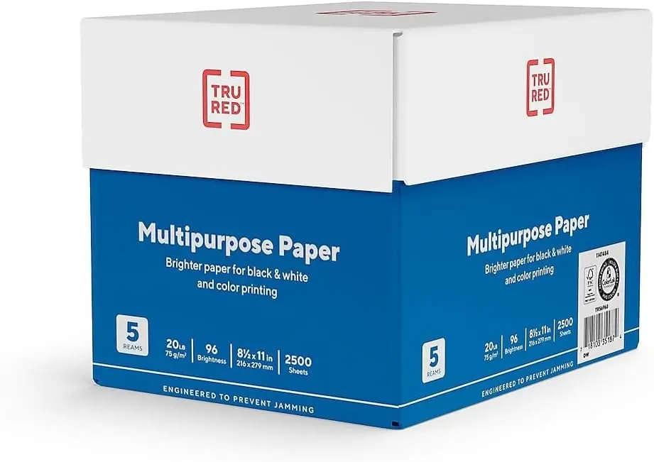 Color Printer Paper 8.5x11, 5 Reams, 2500 Sheets, 20lb for Vibrant Prints
Color Printer Paper 8.5x11, 5 Reams, 2500 Sheets, 20lb for Vibrant Prints