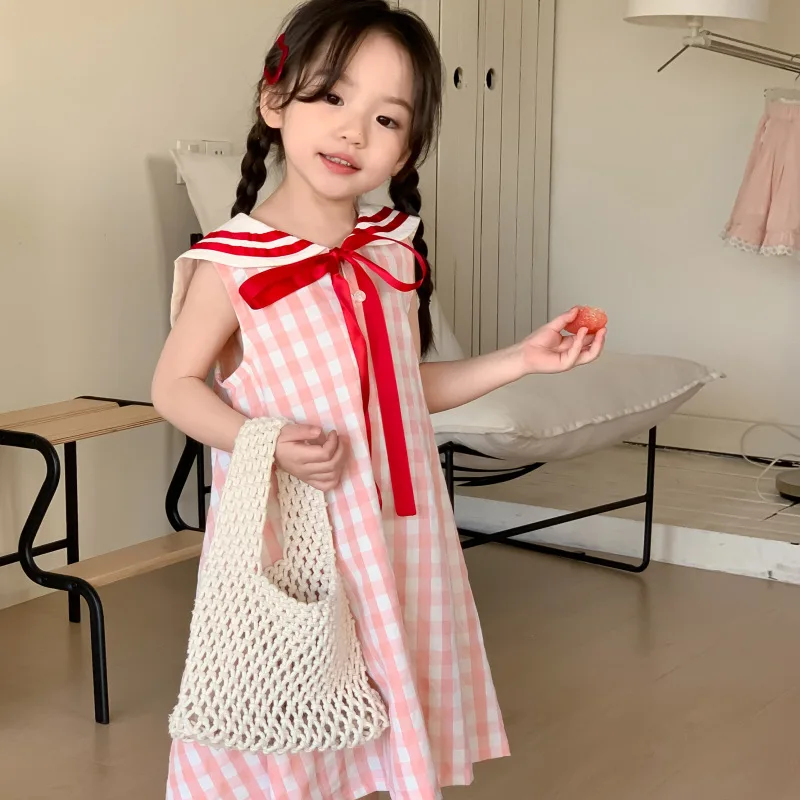 New Girls' Summer Dress 2024 Girls' Academy Checkered Western Style Sweet Fashion Tank Top Princess Kids Dresses for Girls 3-9T
New Girls' Summer Dress 2024 Girls' Academy Checkered Western Style Sweet Fashion Tank Top Princess Kids Dresses for Girls 3-9T