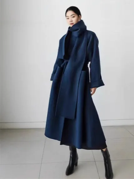 SuperAen Christmas Red Double-sided Woolen Coat for Woman 2025 Winter New Long Asymmetrical Turn-down Collar Coats
SuperAen Christmas Red Double-sided Woolen Coat for Woman 2025 Winter New Long Asymmetrical Turn-down Collar Coats