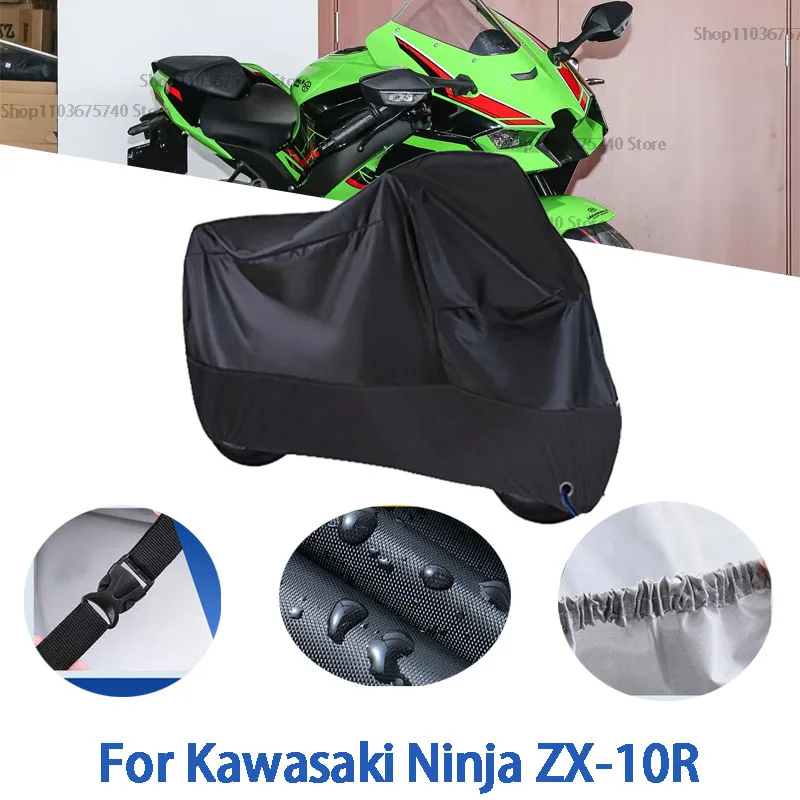 Полный чехол для мотоцикла Kawasaki Ninja ZX-10R, автомобильный чехол на открытом воздухе, защита от солнца, пыли, без ушей, утолщенный оксфордский чехол 
Полный чехол для мотоцикла Kawasaki Ninja ZX-10R, автомобильный чехол на открытом воздухе, защита от солнца, пыли, без ушей, утолщенный оксфордский чехол