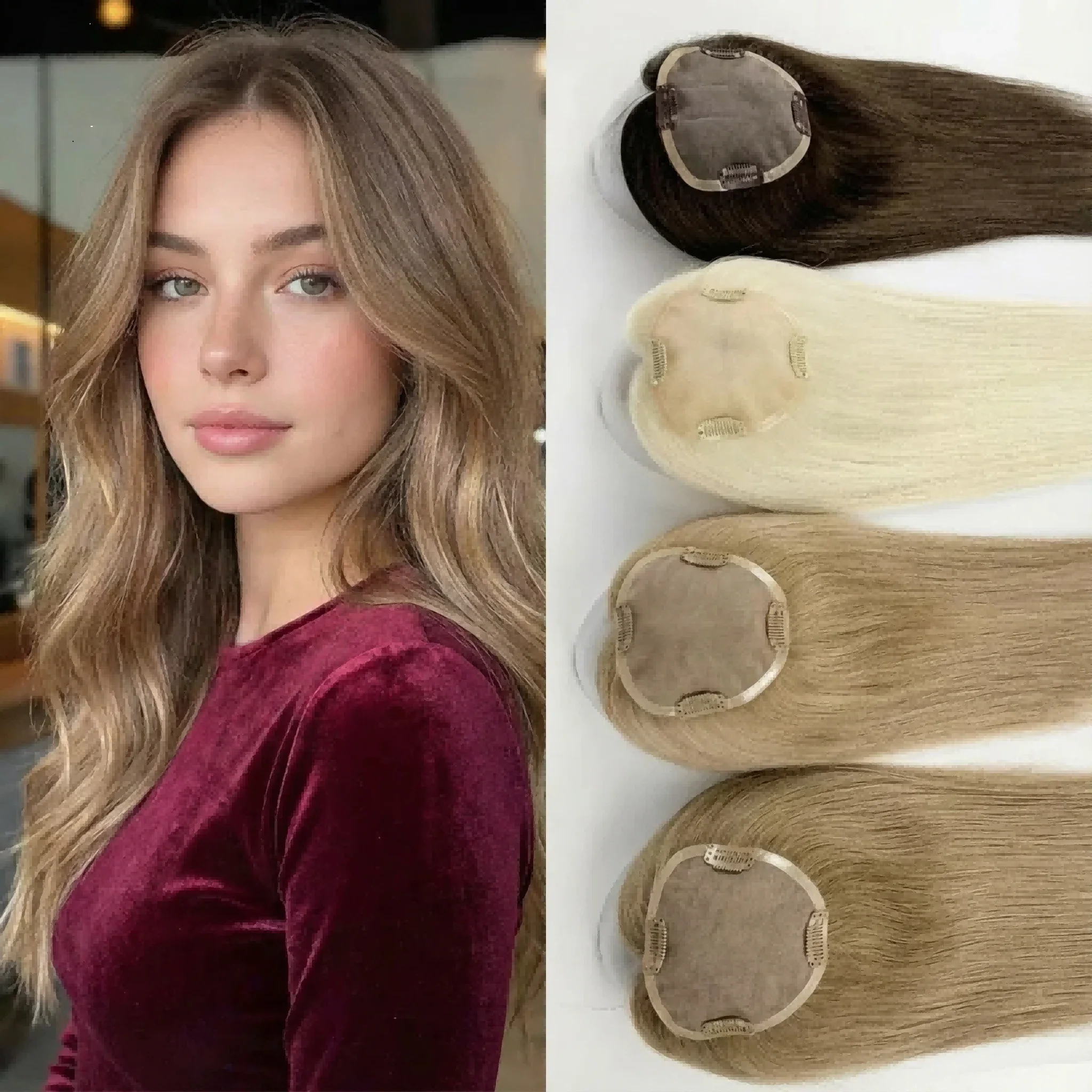 Premium Virgin Hair Mono Topper | Hand-Tied | Dense & Natural | No Shedding | Color & Size Options | Hairpiece
Premium Virgin Hair Mono Topper | Hand-Tied | Dense & Natural | No Shedding | Color & Size Options | Hairpiece