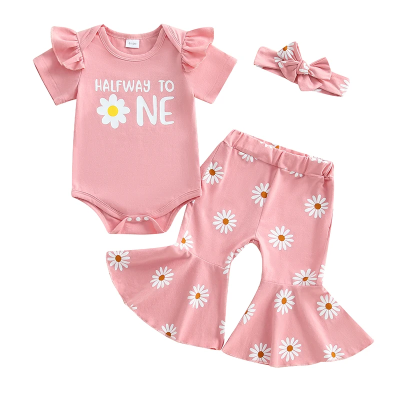 Infant Baby Girl Birthday Outfit Half Walf to One Years Old Shirt Bell Bottom Pants Daisy Girl 1/2 Birthday Outfits
Infant Baby Girl Birthday Outfit Half Walf to One Years Old Shirt Bell Bottom Pants Daisy Girl 1/2 Birthday Outfits