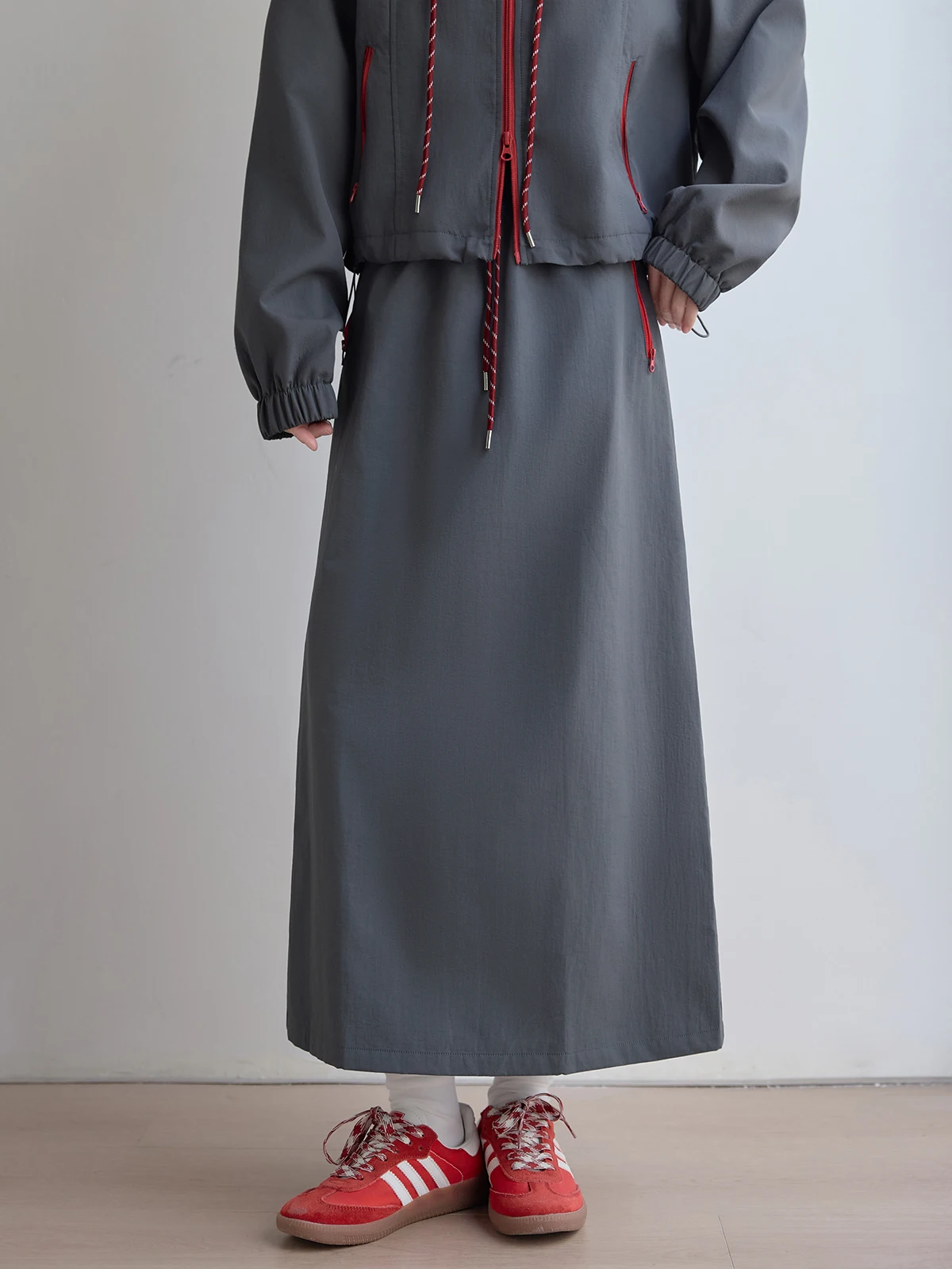 Deep Grey Casual Women's High Waist A-Line Skirt Drawstring Versatile Slimming Spring 2026 New Style Commute Korean Version
Deep Grey Casual Women's High Waist A-Line Skirt Drawstring Versatile Slimming Spring 2026 New Style Commute Korean Version