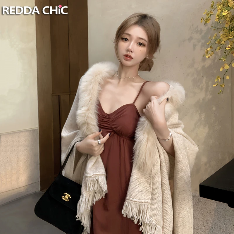 REDDACHiC шаль с воротником из искусственного меха для женщин, накидка, элегантное пончо с кисточками и открытой передней частью, шарф, одеяло для путешествий, осенне-зимний трикотаж
REDDACHiC шаль с воротником из искусственного меха для женщин, накидка, элегантное пончо с кисточками и открытой передней частью, шарф, одеяло для путешествий, осенне-зимний трикотаж