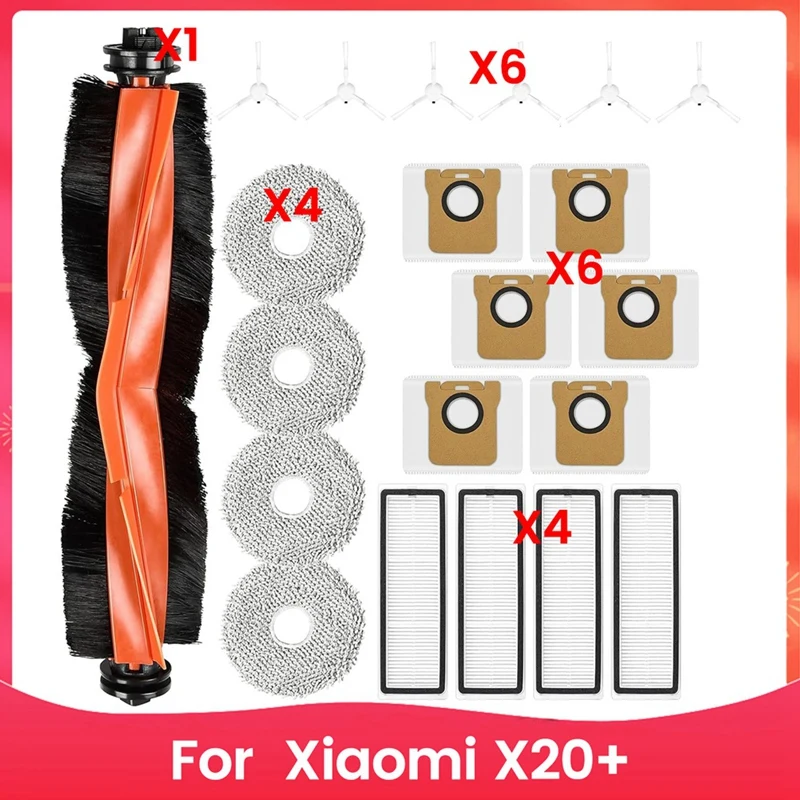 ABKJ-Replacement Parts For Xiaomi Robot Vacuum X20+ Robot Vacuum Cleaner Main Side Brushes HEPA Filters Mop Cloth Dust Bags
ABKJ-Replacement Parts For Xiaomi Robot Vacuum X20+ Robot Vacuum Cleaner Main Side Brushes HEPA Filters Mop Cloth Dust Bags