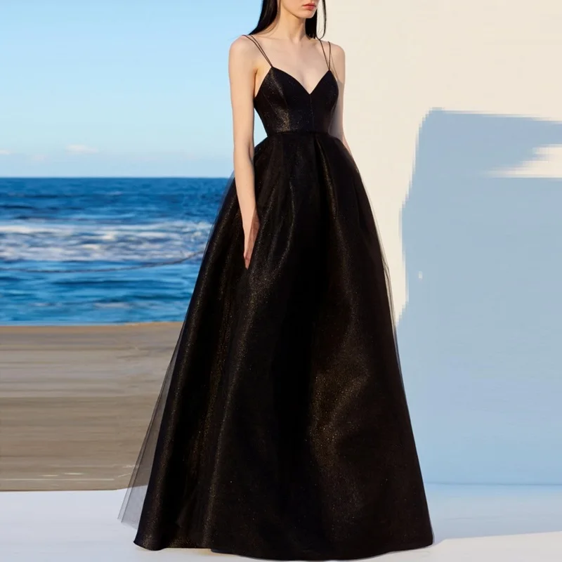Elegant Spaghetti Strap Evening Guest Prom Long Party Dresses for Women Sexy Deep V Neck Backless Summer Wedding Maxi Dress
Elegant Spaghetti Strap Evening Guest Prom Long Party Dresses for Women Sexy Deep V Neck Backless Summer Wedding Maxi Dress