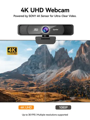 Spedal 931 hd 4k 30fps 120広角ウェブカメラwtihマイクリモコンストリーミングpc conferencin windows mac linux