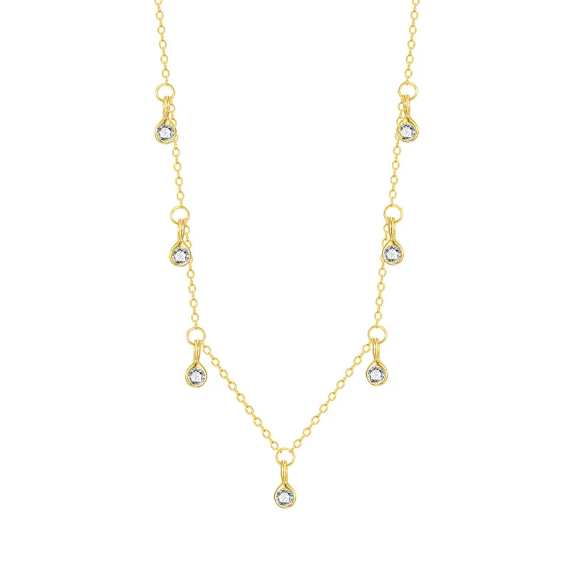 EUREKA S925 Sterling Silver Geometric Water Drop Zircon Necklace Fashionable Elegant High-End Super Sparkling Diamond Pendant
EUREKA S925 Sterling Silver Geometric Water Drop Zircon Necklace Fashionable Elegant High-End Super Sparkling Diamond Pendant