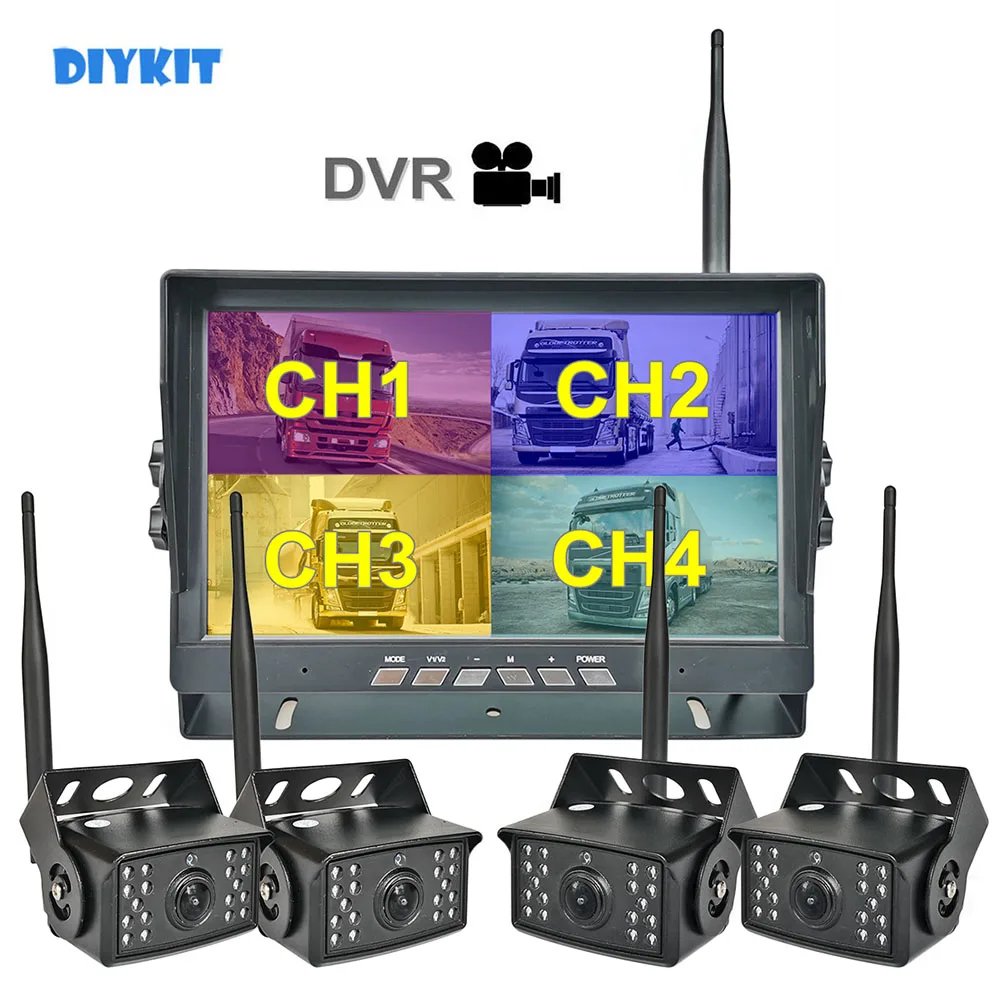 DIYKIT 10.1 inch Wireless Truck DVR IPS Monitor AHD 720P HD Night Vision Reverse Backup Recorder Wifi Camera for Bus Car
DIYKIT 10.1 inch Wireless Truck DVR IPS Monitor AHD 720P HD Night Vision Reverse Backup Recorder Wifi Camera for Bus Car