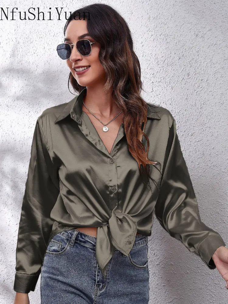 New Fashion Satin Silk-like Long-sleeved Shirt Women Shirt Blouse Women Tops Fashion Woman Blouses 2022 Clothes
New Fashion Satin Silk-like Long-sleeved Shirt Women Shirt Blouse Women Tops Fashion Woman Blouses 2022 Clothes