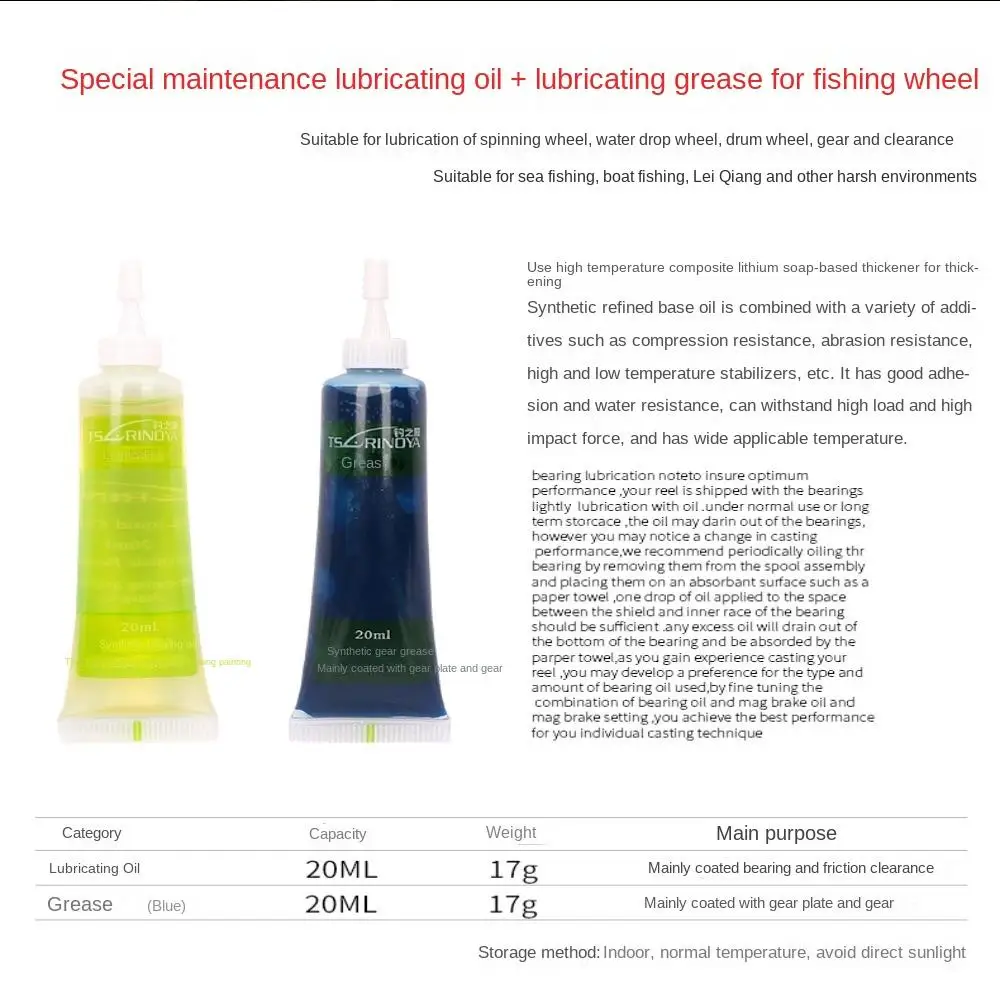 1 set Compression Resistance Spinning Reel Grease Antioxidant Wear Resistance Fishing Bearing Lubricant Oil Reduce Sludge
1 set Compression Resistance Spinning Reel Grease Antioxidant Wear Resistance Fishing Bearing Lubricant Oil Reduce Sludge
