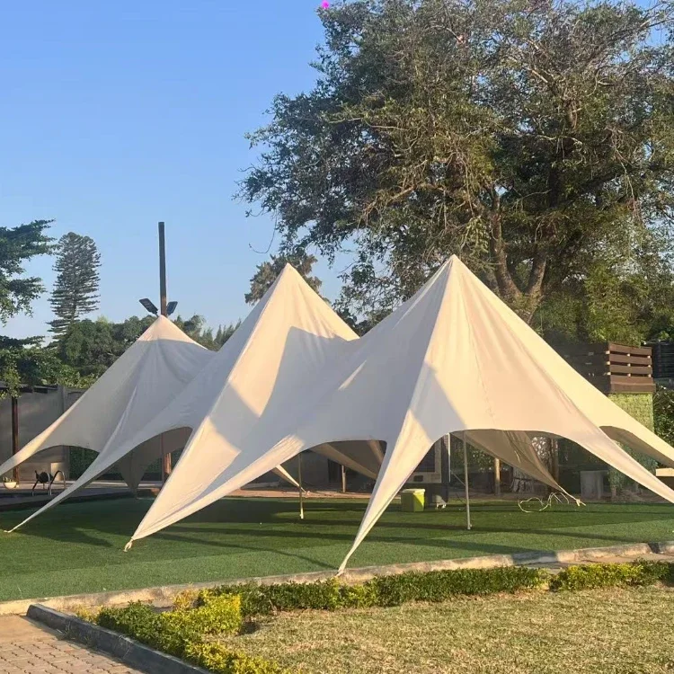 Large Camping Custom Outdoor 30 Person Double Peaked Star Canopy Campsite Star Shade Tarp Canopy Spider Tent
Large Camping Custom Outdoor 30 Person Double Peaked Star Canopy Campsite Star Shade Tarp Canopy Spider Tent