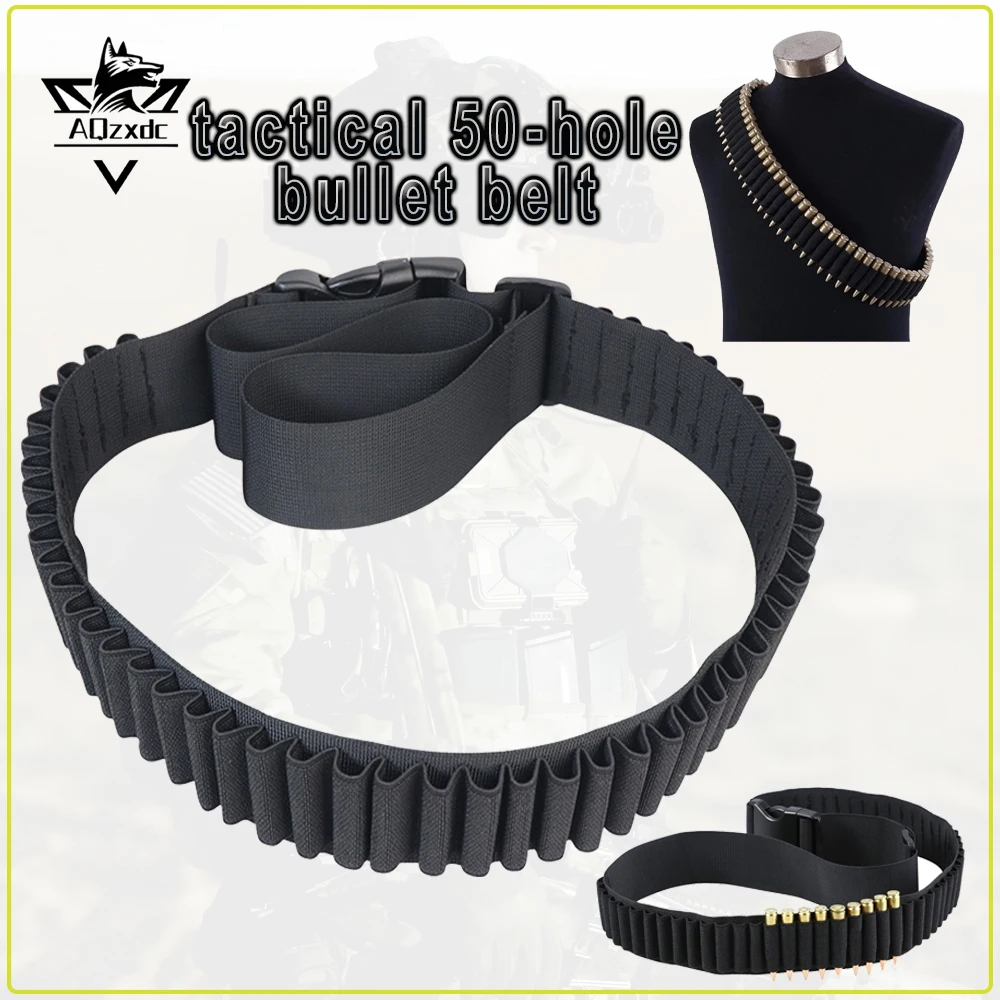 Tactical 50-Hole Bullet Belt Rifle Shooting Bulk Bullet Belt Outdoor Storage Adjustable Crossbody Shoulder Strap for Hunting
Tactical 50-Hole Bullet Belt Rifle Shooting Bulk Bullet Belt Outdoor Storage Adjustable Crossbody Shoulder Strap for Hunting