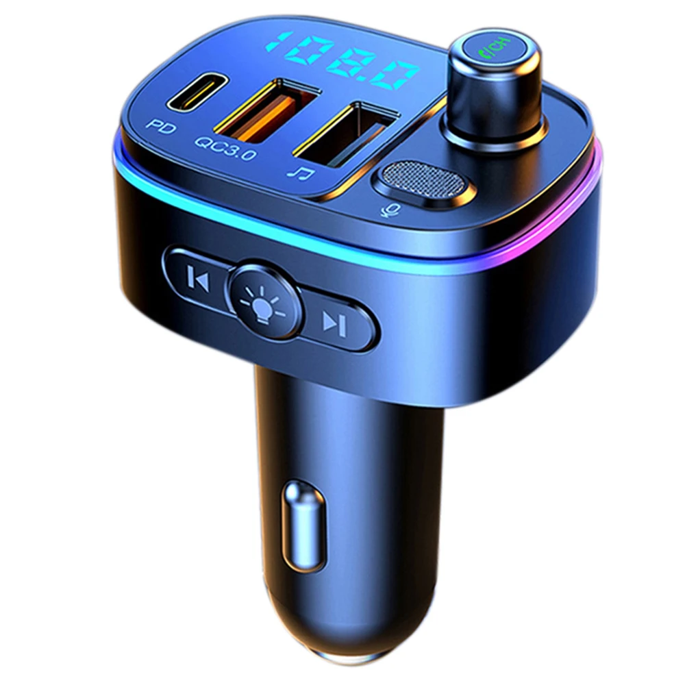 Universal 7-Color LED Car Bluetooth 5.0 FM Transmitter Car MP3 Player Dual USB Car Charger
Universal 7-Color LED Car Bluetooth 5.0 FM Transmitter Car MP3 Player Dual USB Car Charger