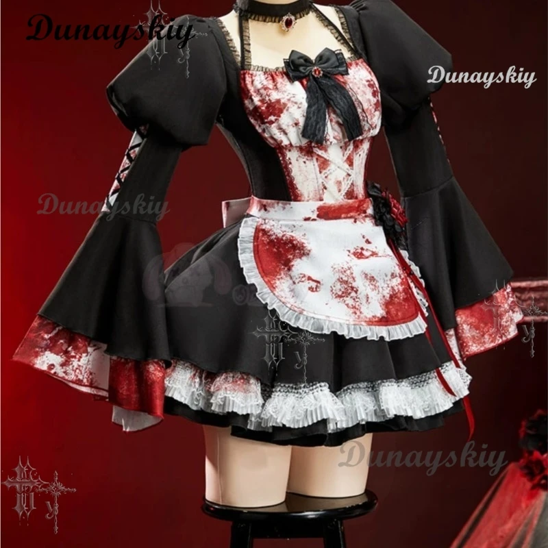 Gothic Lolita Maid Outfit Rebel Maid Style Full Uniform With Lace Details for Halloween Themed Party Wear
Gothic Lolita Maid Outfit Rebel Maid Style Full Uniform With Lace Details for Halloween Themed Party Wear