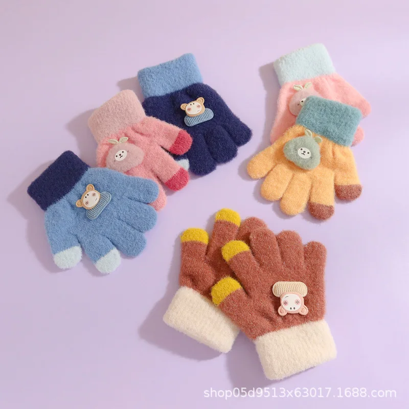 Cute Children Gloves Cartoon Bear Kids Full Finger Gloves Winter Knitted Wool Boys Girls Warm Mittens
Cute Children Gloves Cartoon Bear Kids Full Finger Gloves Winter Knitted Wool Boys Girls Warm Mittens