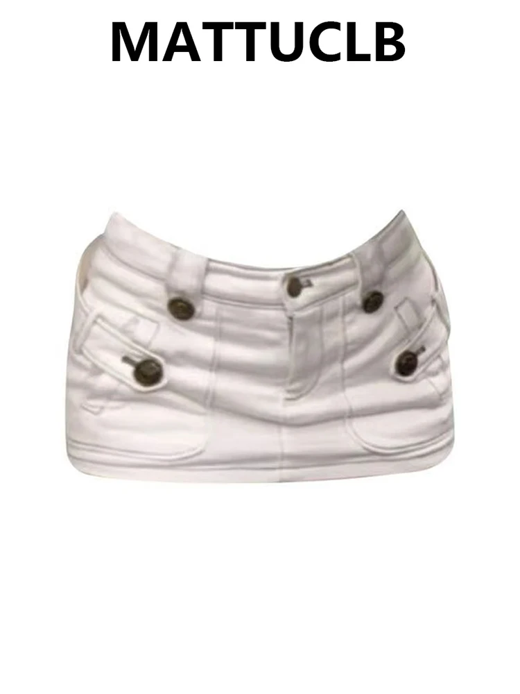 Summer Women Mini Denim Skirts Cargo Jean Skirts Party Kpop 2000s Gyaru Coquette Design Chic Korean Abi Y2k American Retro New
Summer Women Mini Denim Skirts Cargo Jean Skirts Party Kpop 2000s Gyaru Coquette Design Chic Korean Abi Y2k American Retro New