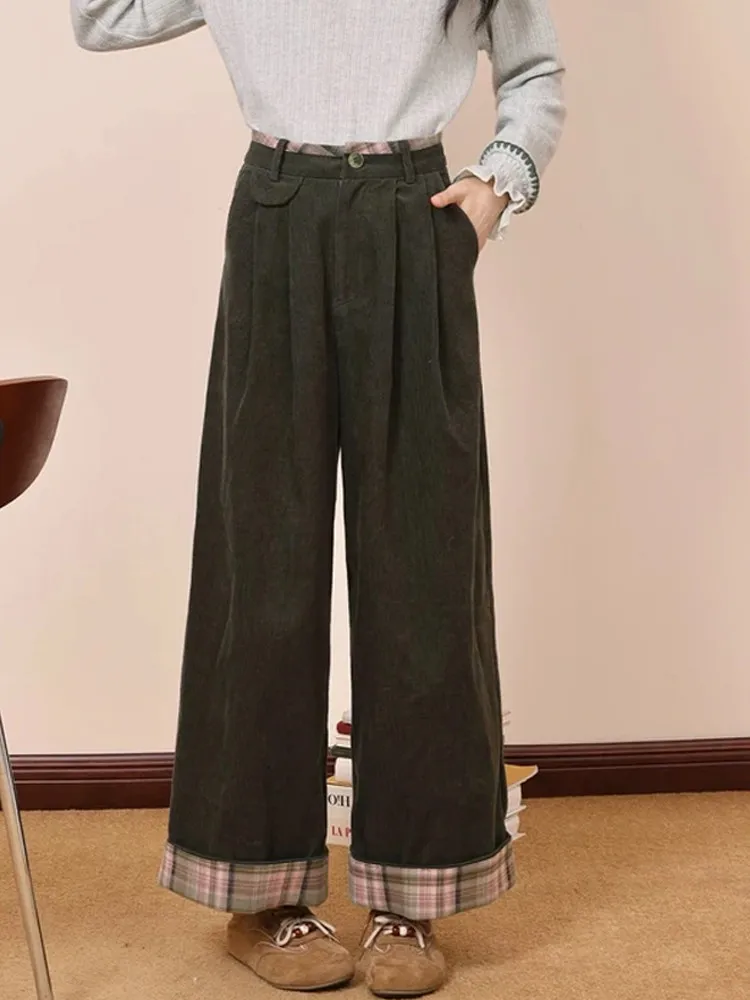 High Waist Corduroy Wide Leg Pants Women's Autumn Winter New Sle Hong Kong Sle Casual Straight Long Trousers
High Waist Corduroy Wide Leg Pants Women's Autumn Winter New Sle Hong Kong Sle Casual Straight Long Trousers