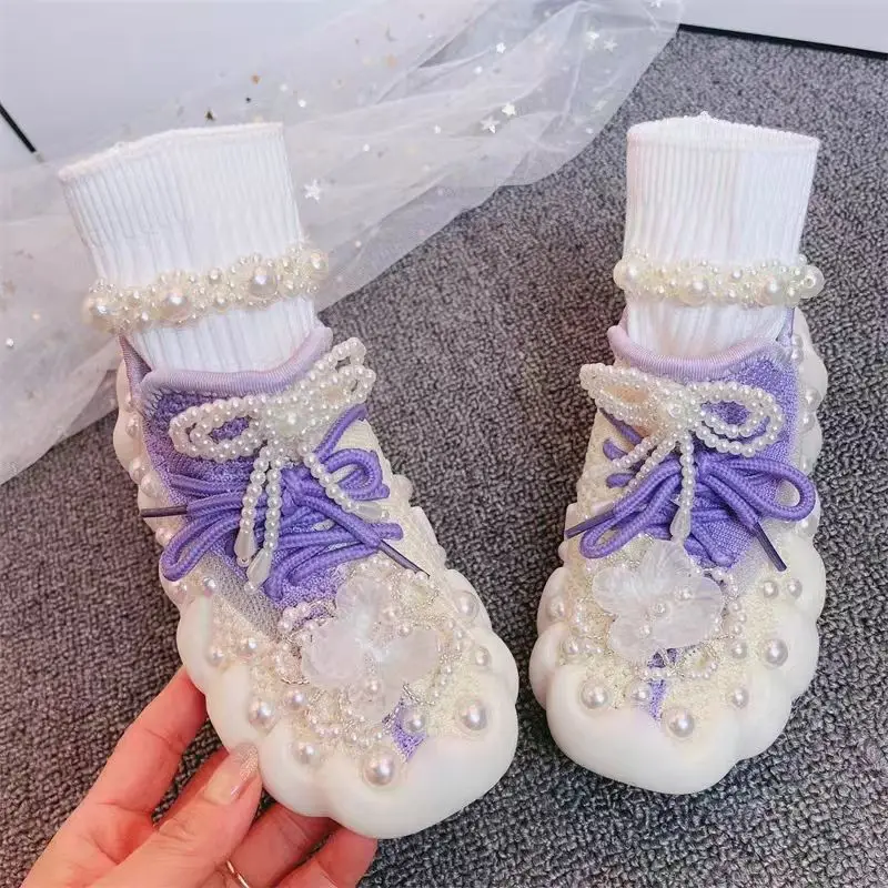Rhinestone Kids Sneakers Girls Spring Fashion Casual Running Sports Trainers Brand Breathable Children Pearl with Diamond Flats
Rhinestone Kids Sneakers Girls Spring Fashion Casual Running Sports Trainers Brand Breathable Children Pearl with Diamond Flats