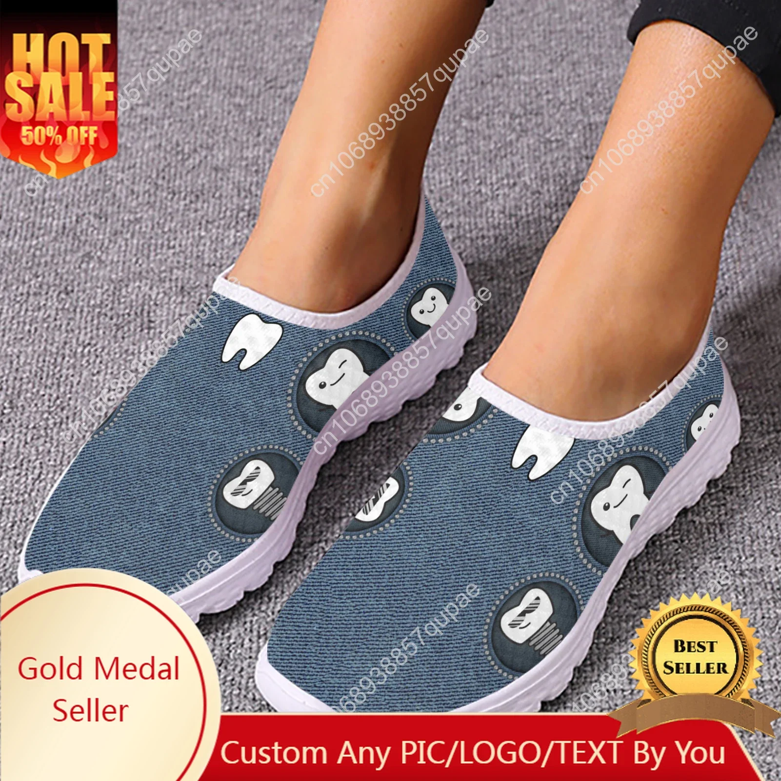 Cartoon Teeth Print Mesh High Quality Sneakers Women Men Teenager Casual Fashion Custom Made Tennis Flat Couple Shoes
Cartoon Teeth Print Mesh High Quality Sneakers Women Men Teenager Casual Fashion Custom Made Tennis Flat Couple Shoes