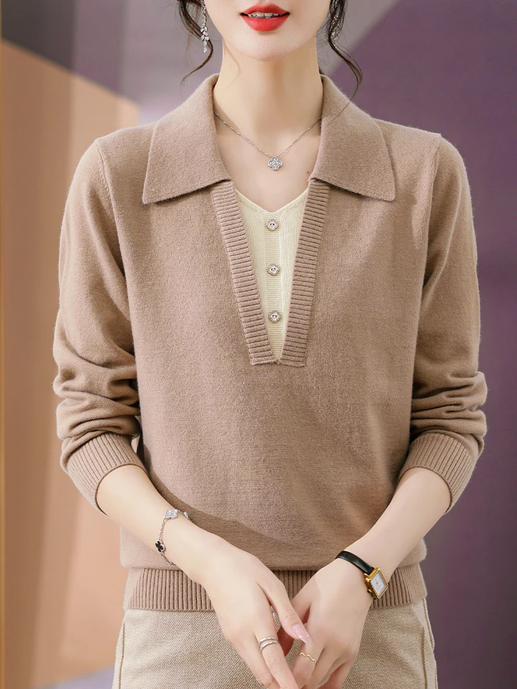 Faionable Base Layer irt for Middle-Aged Mothers Autumn New Sle Small Size Spring Autumn Knitted Top Women's Clothing
Faionable Base Layer irt for Middle-Aged Mothers Autumn New Sle Small Size Spring Autumn Knitted Top Women's Clothing
