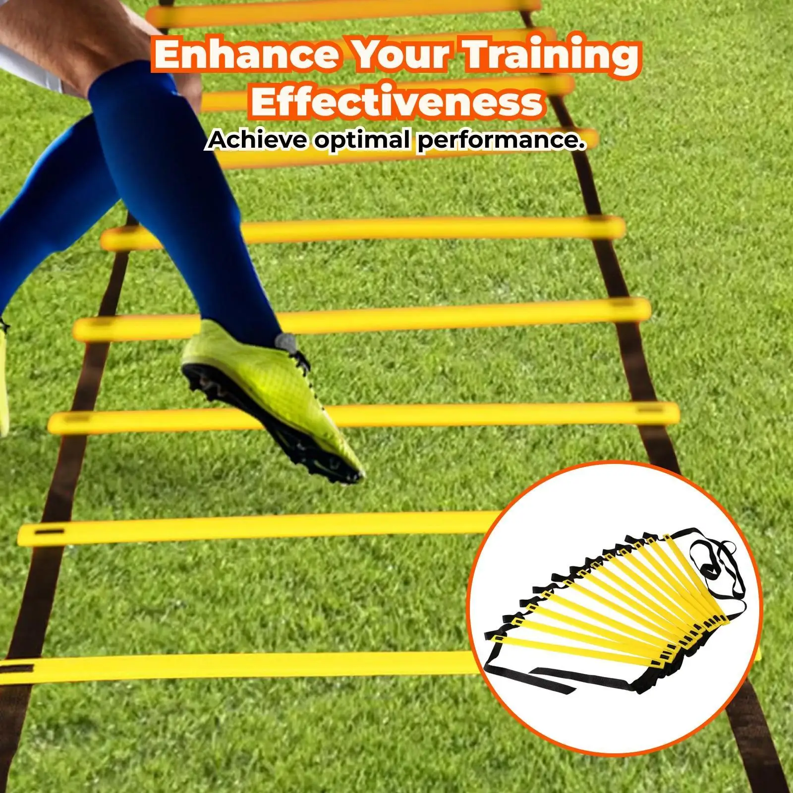 Outdoor Sports Agility Ladder Flexible Coordination Training Tool for Soccer Football Basketball Volleyball Practice
Outdoor Sports Agility Ladder Flexible Coordination Training Tool for Soccer Football Basketball Volleyball Practice