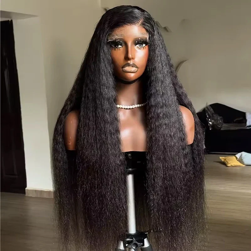 26Inch Glueless Kinky Straight Natural Black Yaki Soft Long Lace Front Wig For Black Women Synthetic Preplucked Baby Hair Daily
26Inch Glueless Kinky Straight Natural Black Yaki Soft Long Lace Front Wig For Black Women Synthetic Preplucked Baby Hair Daily