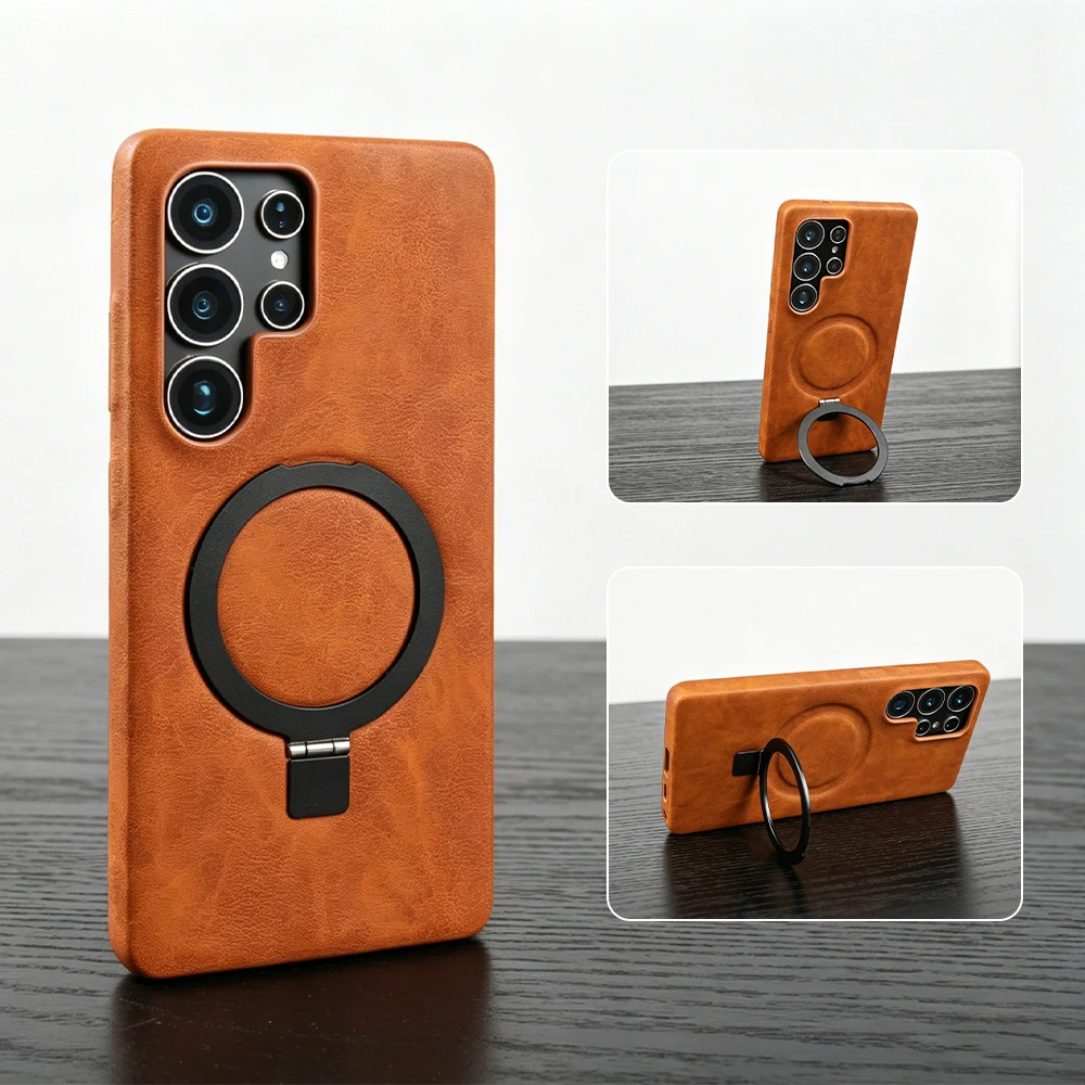 For Magsafe Bracket Ring Leather Case For Samsung Galaxy S26 Ultra S25 Edge S24 S23 FE S22 S21 Plus Phone Case Back Cover Coque
For Magsafe Bracket Ring Leather Case For Samsung Galaxy S26 Ultra S25 Edge S24 S23 FE S22 S21 Plus Phone Case Back Cover Coque