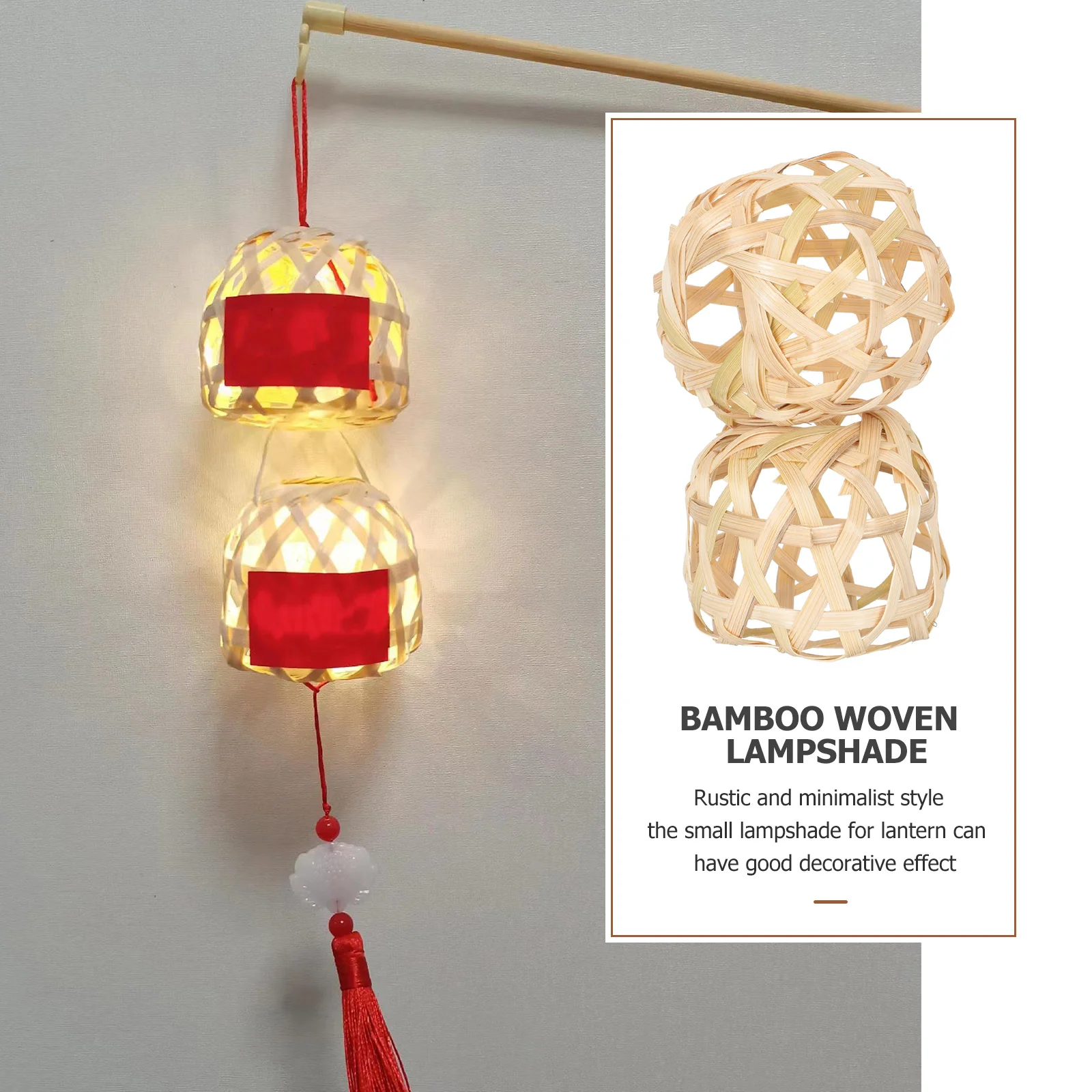 2Pcs Bamboo Woven Lampshades Small Lantern Lamp Covers Rustic Portable Replacement Light Shade Lamp Shade Replacement Lampshade
2Pcs Bamboo Woven Lampshades Small Lantern Lamp Covers Rustic Portable Replacement Light Shade Lamp Shade Replacement Lampshade