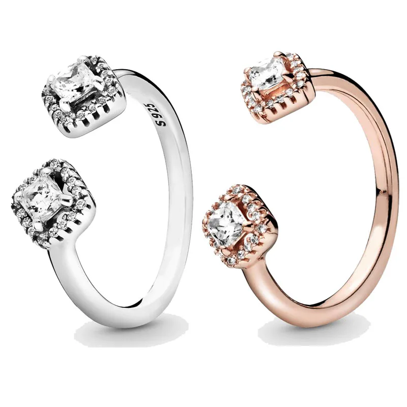 925 Sterling Silver pan Ring Rose Square SParkle OPen Rings With Crystal For Women Birthday Wedding Party EuroPe Jewelry
925 Sterling Silver pan Ring Rose Square SParkle OPen Rings With Crystal For Women Birthday Wedding Party EuroPe Jewelry