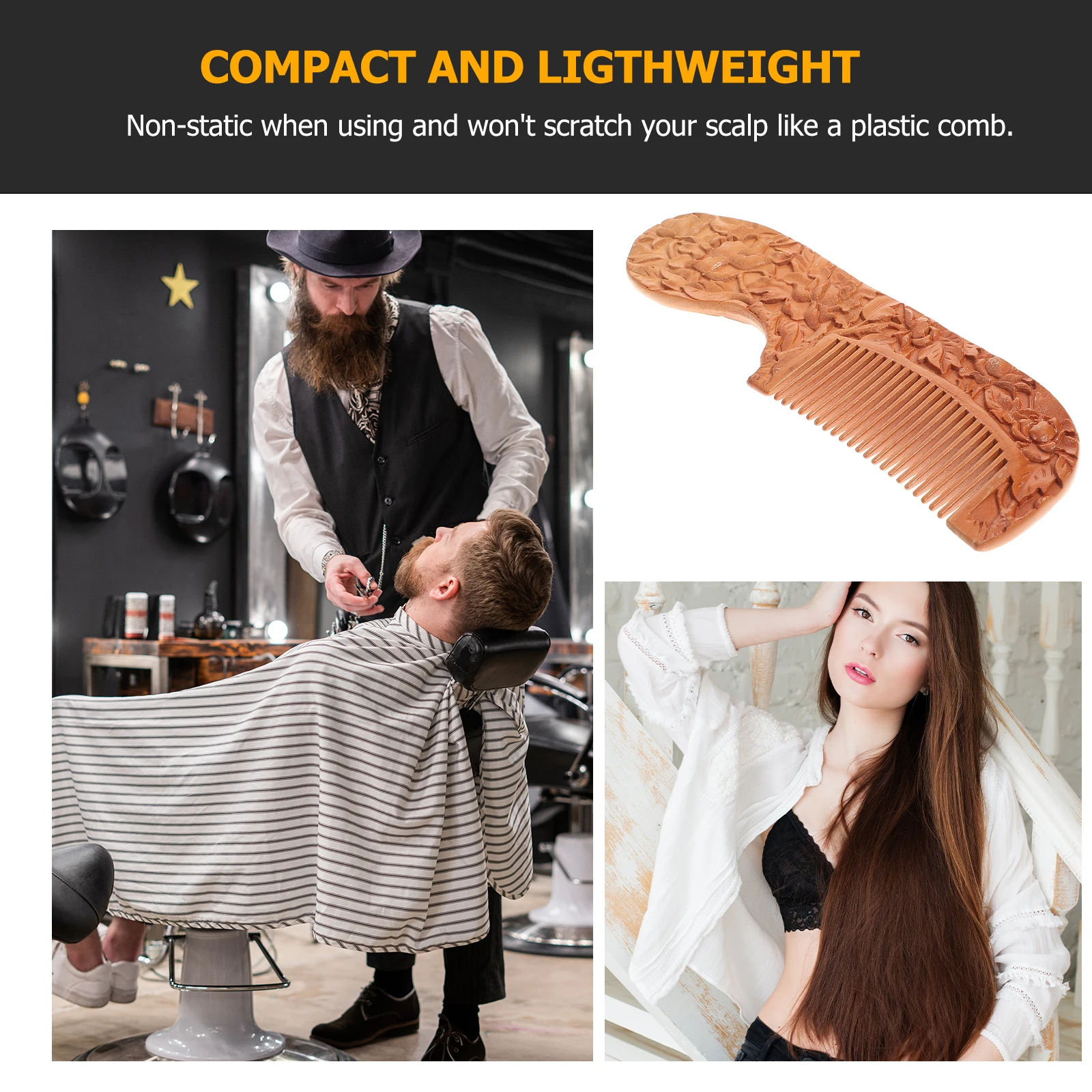 Natural Peach Wood Anti-Static Wooden Comb Smooth Close Teeth Hair Scalp Massage Health Care Comb Travel Daily Use
Natural Peach Wood Anti-Static Wooden Comb Smooth Close Teeth Hair Scalp Massage Health Care Comb Travel Daily Use