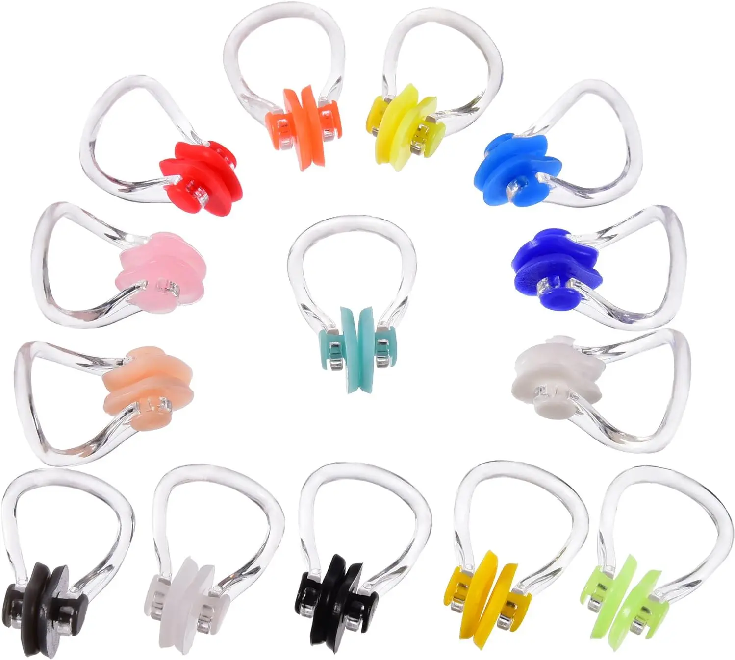 14 Pieces Nose Clips for Swimming Silicone Nose Plug for Water Sports
14 Pieces Nose Clips for Swimming Silicone Nose Plug for Water Sports