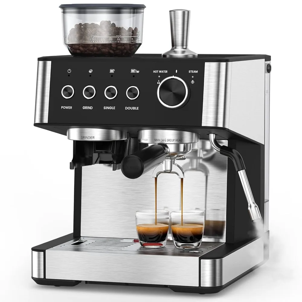 2025 New 20 Bar Espresso Machine with Built-in Grinder and Milk Frother Steam Wand for Latte Cappuccino Americano Commercial
2025 New 20 Bar Espresso Machine with Built-in Grinder and Milk Frother Steam Wand for Latte Cappuccino Americano Commercial