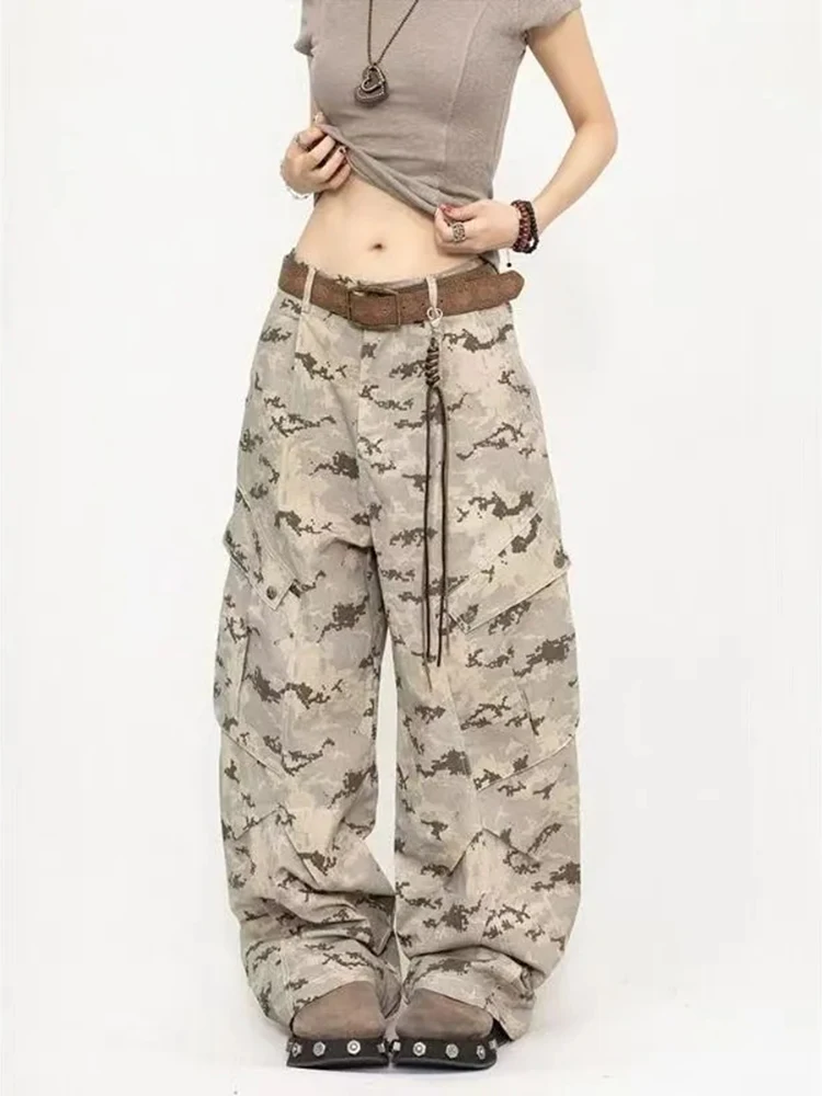 Japanese Camouflage Jeans Women Harajuku Streetwear Fashion Simple Wide Leg Denim Pants Hottie All Match Casual Cargo Trouser
Japanese Camouflage Jeans Women Harajuku Streetwear Fashion Simple Wide Leg Denim Pants Hottie All Match Casual Cargo Trouser