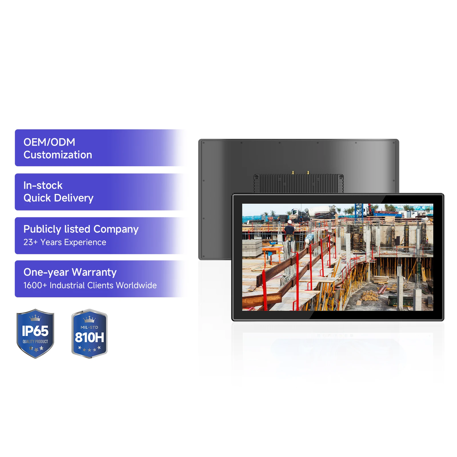 P21J Rugged Fanless Server 21.5 Inch Industrial Tablet Panel PC Touch Screen IP65 Win10/11 RS232 RJ45 USB All in One Computer
P21J Rugged Fanless Server 21.5 Inch Industrial Tablet Panel PC Touch Screen IP65 Win10/11 RS232 RJ45 USB All in One Computer