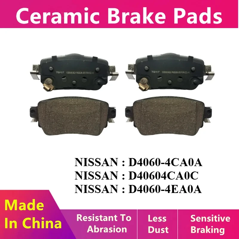 For Nissan X-Trail T32 Qashqai J11 Rear Brake Pads D40604CA0A, D40604CA0C, D40604EA0A / Auto Parts D1965
For Nissan X-Trail T32 Qashqai J11 Rear Brake Pads D40604CA0A, D40604CA0C, D40604EA0A / Auto Parts D1965