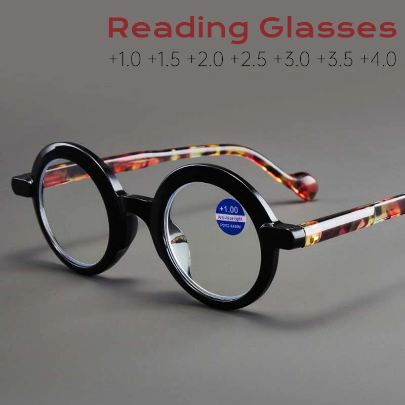 Anti-blue Light Reading Glasses for Women Men Vintage Round Far Sight Eyeglasses Presbyopia Eyewear Diopters +1.0 To +4.0
Anti-blue Light Reading Glasses for Women Men Vintage Round Far Sight Eyeglasses Presbyopia Eyewear Diopters +1.0 To +4.0