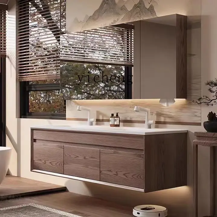 LSL bathroom full mirror smart mirror cabinet ceramic integrated double basin wash double basin
LSL bathroom full mirror smart mirror cabinet ceramic integrated double basin wash double basin