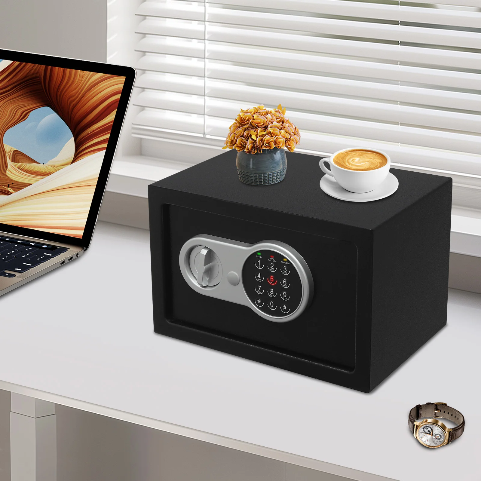 Safe Deposit Box Anti-theft Valuables Storage Digital Lock Safe Cash Box Jewelry Case with Keys For Bedrooms Offices
Safe Deposit Box Anti-theft Valuables Storage Digital Lock Safe Cash Box Jewelry Case with Keys For Bedrooms Offices