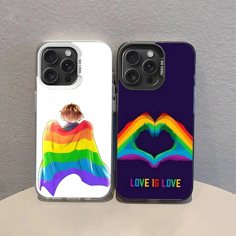 LGBT Rainbow Gay Lesbian Phone Case Silver Shockproof Back Cover For IPhone 16/15/14/13/12/11 Pro Max Plus
LGBT Rainbow Gay Lesbian Phone Case Silver Shockproof Back Cover For IPhone 16/15/14/13/12/11 Pro Max Plus