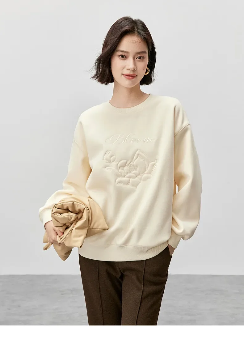 SENTUBILA Cotton Embroidery Sweatshirts for Women 2024 Winter Casual Loose Solid O Neck Drop Sleeve Knitted Outerwears 144A57302
SENTUBILA Cotton Embroidery Sweatshirts for Women 2024 Winter Casual Loose Solid O Neck Drop Sleeve Knitted Outerwears 144A57302