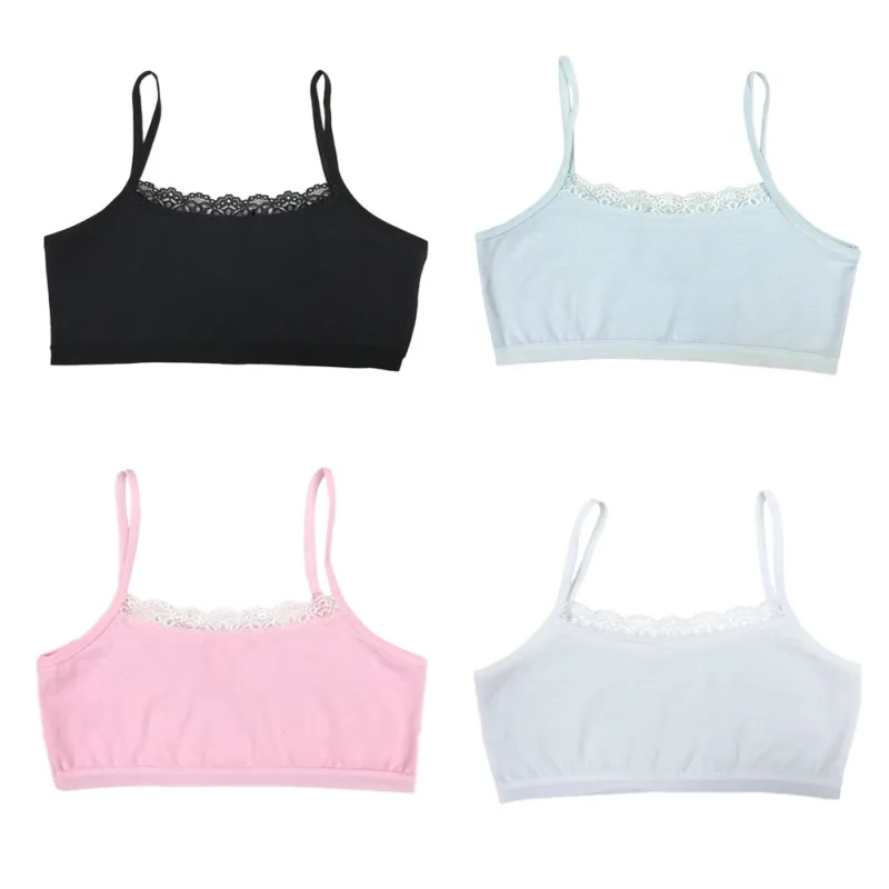 Summer Girl's Cotton Crop Lace Bra with Adjustable Straps Soft Camisoles Sports Bra Top For Teens Training Vest-style Bra 8-12Y
Summer Girl's Cotton Crop Lace Bra with Adjustable Straps Soft Camisoles Sports Bra Top For Teens Training Vest-style Bra 8-12Y