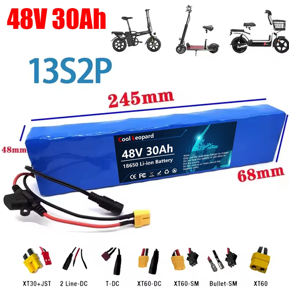 48V 13S2P 30000mAh Electric Scooters Li-ion Batteries, with BMS Protection System, Kugoo M4/M4Pro/MaxSpeed Series Batteries
48V 13S2P 30000mAh Electric Scooters Li-ion Batteries, with BMS Protection System, Kugoo M4/M4Pro/MaxSpeed Series Batteries