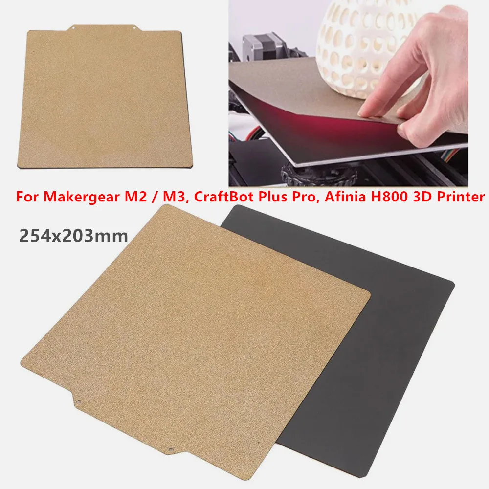 Textured PEI Sheet 254x203mm Magnetic Build Plate for Makergear M2 / M3, CraftBot Plus Pro 3D Printer Double Sided PEI Print Bed
Textured PEI Sheet 254x203mm Magnetic Build Plate for Makergear M2 / M3, CraftBot Plus Pro 3D Printer Double Sided PEI Print Bed