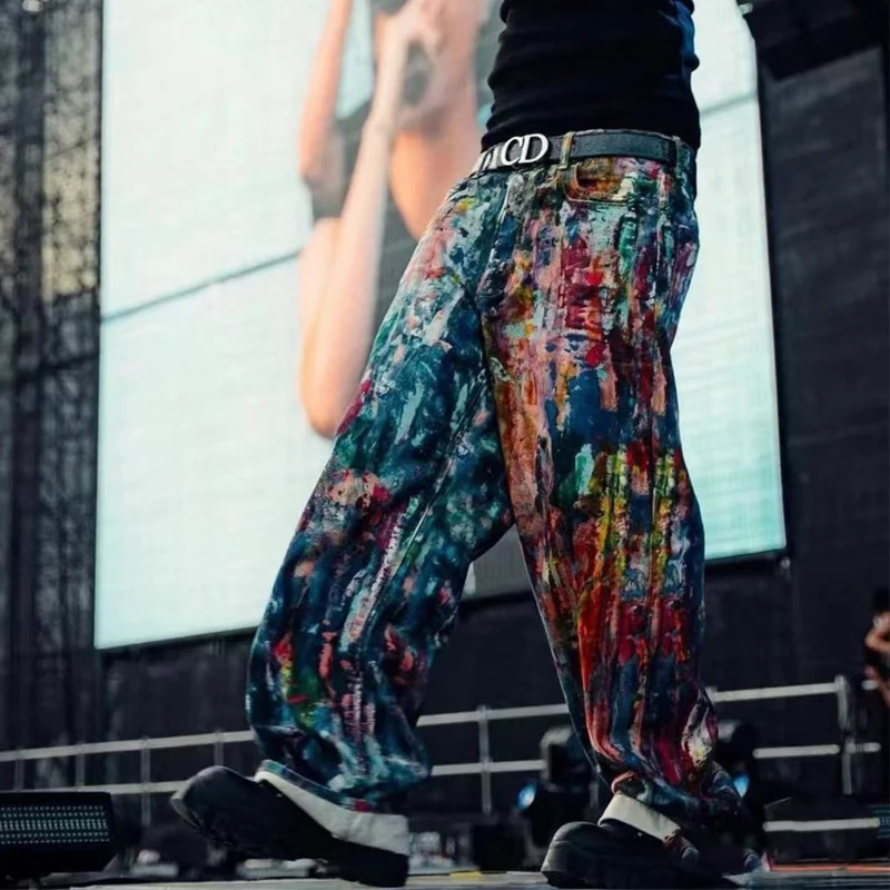 Мужские джинсы American AC с прямыми штанинами, 3D-печать «Радужная масляная живопись», широкие брюки, молодежный стиль, дышащий деним
Мужские джинсы American AC с прямыми штанинами, 3D-печать «Радужная масляная живопись», широкие брюки, молодежный стиль, дышащий деним