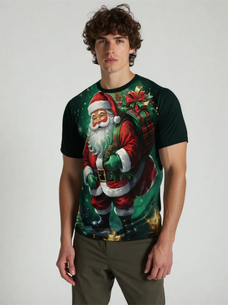 Christmas Men's T-Shirt Cute Santa Claus Pattern Short Sleeve T-Shirt Holiday Fashion Top Tees Casual Comfortable Men's Clothing
Christmas Men's T-Shirt Cute Santa Claus Pattern Short Sleeve T-Shirt Holiday Fashion Top Tees Casual Comfortable Men's Clothing